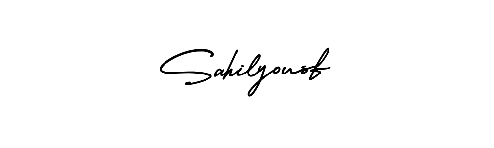 Make a short Sahilyousf signature style. Manage your documents anywhere anytime using AmerikaSignatureDemo-Regular. Create and add eSignatures, submit forms, share and send files easily. Sahilyousf signature style 3 images and pictures png