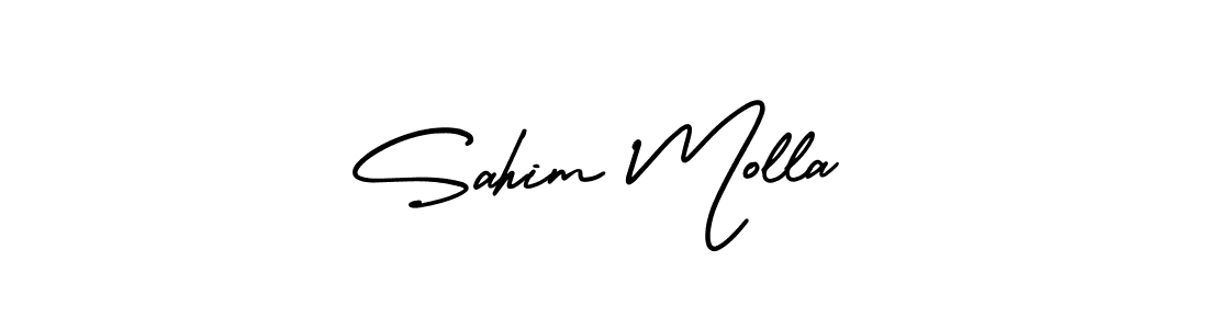 How to make Sahim Molla signature? AmerikaSignatureDemo-Regular is a professional autograph style. Create handwritten signature for Sahim Molla name. Sahim Molla signature style 3 images and pictures png