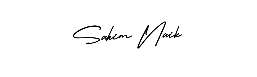 How to Draw Sahim Naik signature style? AmerikaSignatureDemo-Regular is a latest design signature styles for name Sahim Naik. Sahim Naik signature style 3 images and pictures png
