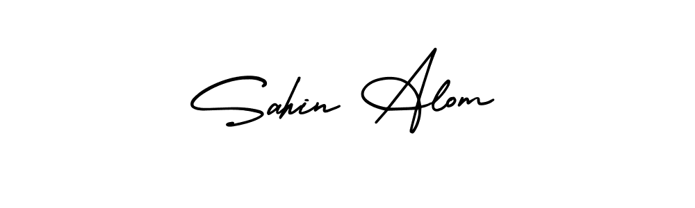 Sahin Alom stylish signature style. Best Handwritten Sign (AmerikaSignatureDemo-Regular) for my name. Handwritten Signature Collection Ideas for my name Sahin Alom. Sahin Alom signature style 3 images and pictures png