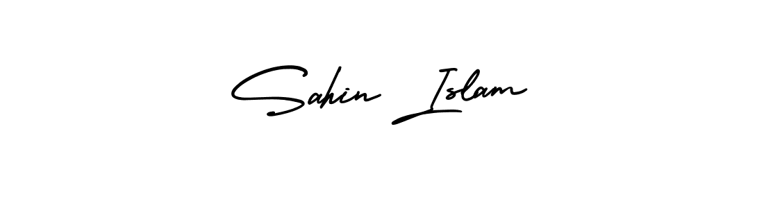 Create a beautiful signature design for name Sahin Islam. With this signature (AmerikaSignatureDemo-Regular) fonts, you can make a handwritten signature for free. Sahin Islam signature style 3 images and pictures png
