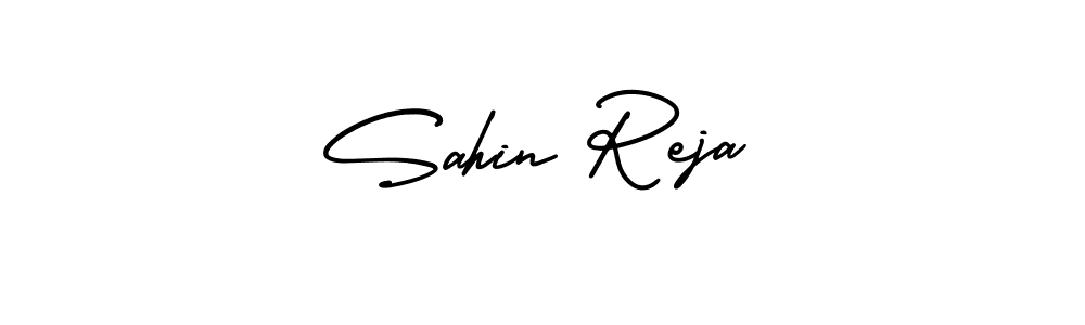 Sahin Reja stylish signature style. Best Handwritten Sign (AmerikaSignatureDemo-Regular) for my name. Handwritten Signature Collection Ideas for my name Sahin Reja. Sahin Reja signature style 3 images and pictures png