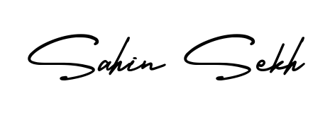You can use this online signature creator to create a handwritten signature for the name Sahin Sekh. This is the best online autograph maker. Sahin Sekh signature style 3 images and pictures png