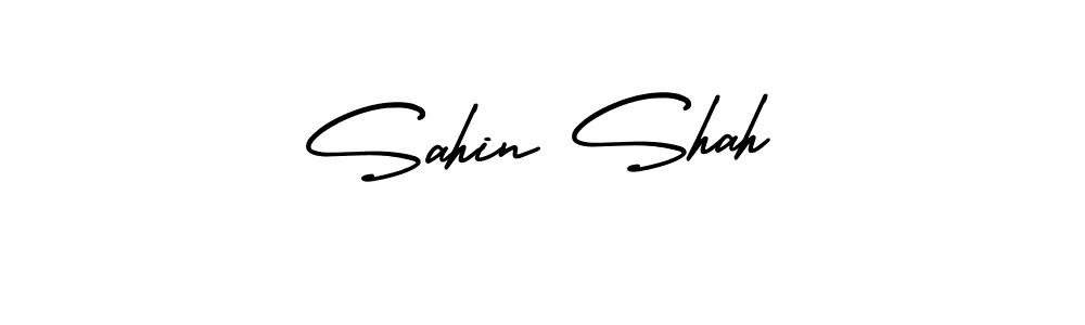 Sahin Shah stylish signature style. Best Handwritten Sign (AmerikaSignatureDemo-Regular) for my name. Handwritten Signature Collection Ideas for my name Sahin Shah. Sahin Shah signature style 3 images and pictures png