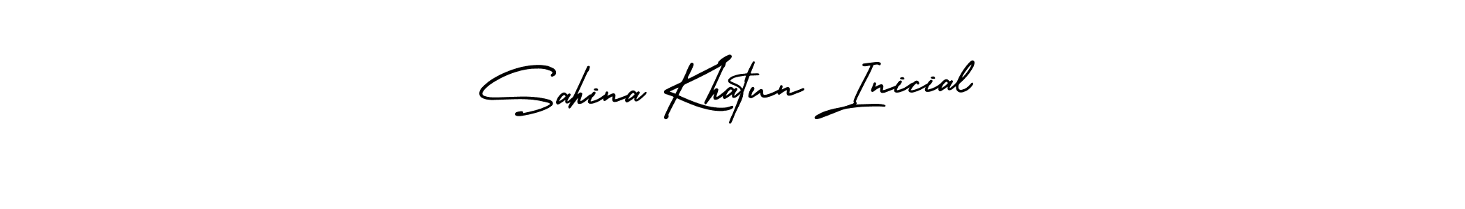 It looks lik you need a new signature style for name Sahina Khatun Inicial. Design unique handwritten (AmerikaSignatureDemo-Regular) signature with our free signature maker in just a few clicks. Sahina Khatun Inicial signature style 3 images and pictures png