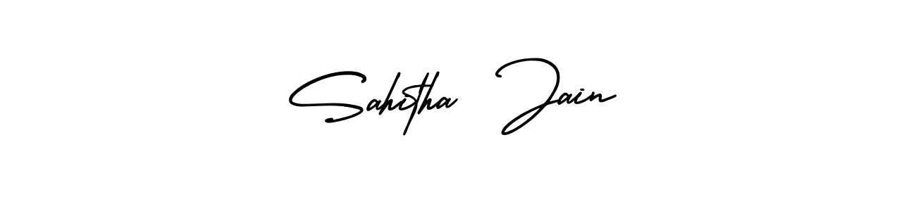 How to Draw Sahitha  Jain signature style? AmerikaSignatureDemo-Regular is a latest design signature styles for name Sahitha  Jain. Sahitha  Jain signature style 3 images and pictures png