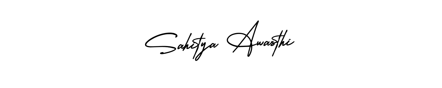 Use a signature maker to create a handwritten signature online. With this signature software, you can design (AmerikaSignatureDemo-Regular) your own signature for name Sahitya Awasthi. Sahitya Awasthi signature style 3 images and pictures png