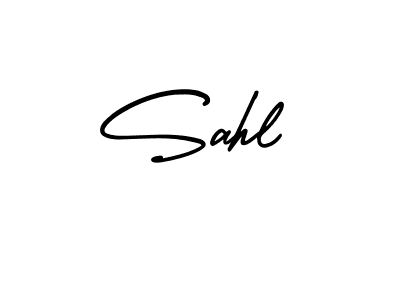 The best way (AmerikaSignatureDemo-Regular) to make a short signature is to pick only two or three words in your name. The name Sahl include a total of six letters. For converting this name. Sahl signature style 3 images and pictures png