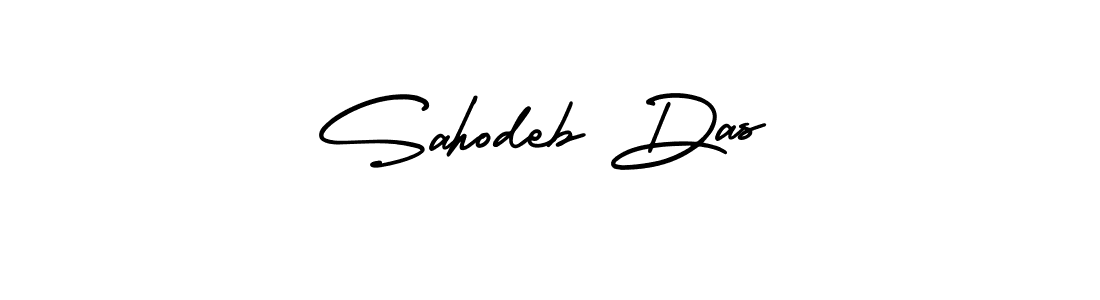 The best way (AmerikaSignatureDemo-Regular) to make a short signature is to pick only two or three words in your name. The name Sahodeb Das include a total of six letters. For converting this name. Sahodeb Das signature style 3 images and pictures png