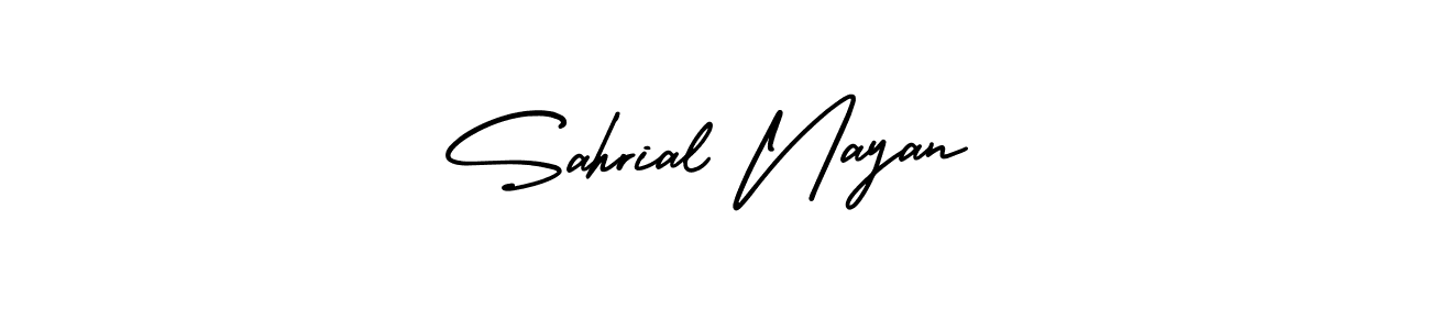 Make a beautiful signature design for name Sahrial Nayan. With this signature (AmerikaSignatureDemo-Regular) style, you can create a handwritten signature for free. Sahrial Nayan signature style 3 images and pictures png