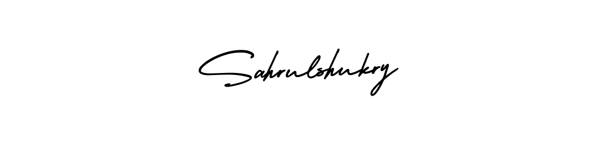 How to make Sahrulshukry name signature. Use AmerikaSignatureDemo-Regular style for creating short signs online. This is the latest handwritten sign. Sahrulshukry signature style 3 images and pictures png