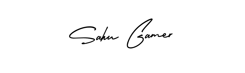 How to make Sahu Gamer signature? AmerikaSignatureDemo-Regular is a professional autograph style. Create handwritten signature for Sahu Gamer name. Sahu Gamer signature style 3 images and pictures png