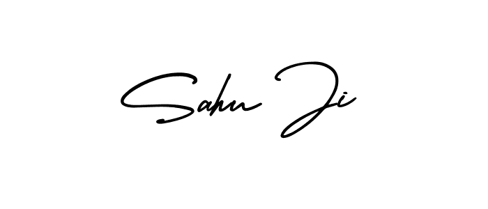 The best way (AmerikaSignatureDemo-Regular) to make a short signature is to pick only two or three words in your name. The name Sahu Ji include a total of six letters. For converting this name. Sahu Ji signature style 3 images and pictures png