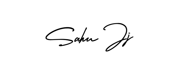 if you are searching for the best signature style for your name Sahu Jj. so please give up your signature search. here we have designed multiple signature styles  using AmerikaSignatureDemo-Regular. Sahu Jj signature style 3 images and pictures png