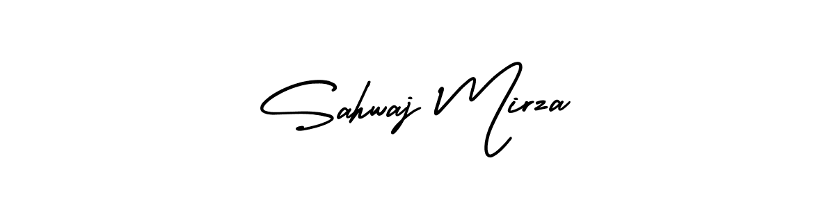 How to make Sahwaj Mirza name signature. Use AmerikaSignatureDemo-Regular style for creating short signs online. This is the latest handwritten sign. Sahwaj Mirza signature style 3 images and pictures png