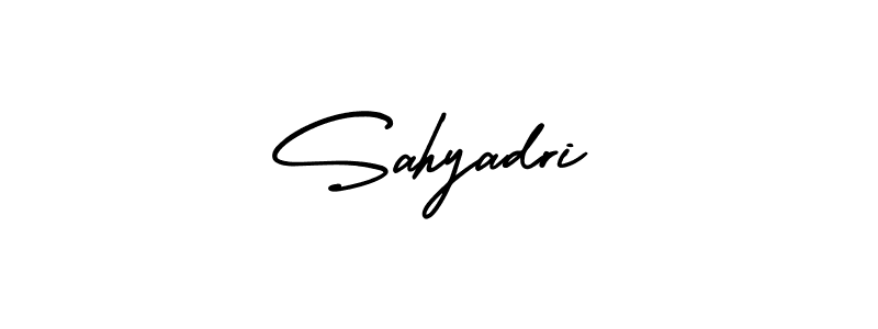 The best way (AmerikaSignatureDemo-Regular) to make a short signature is to pick only two or three words in your name. The name Sahyadri include a total of six letters. For converting this name. Sahyadri signature style 3 images and pictures png