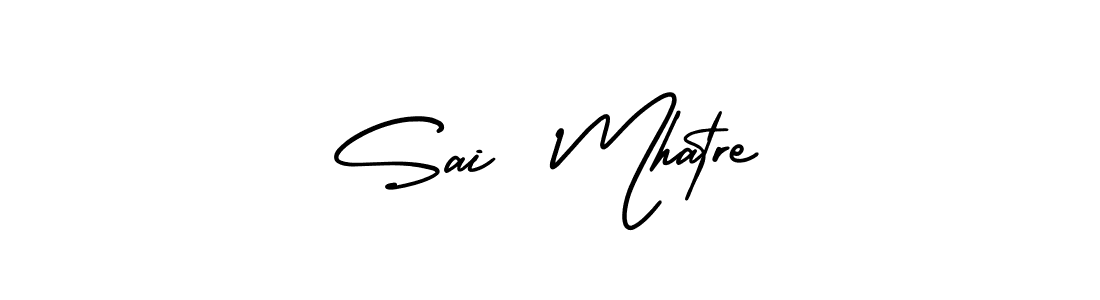 The best way (AmerikaSignatureDemo-Regular) to make a short signature is to pick only two or three words in your name. The name Sai  Mhatre include a total of six letters. For converting this name. Sai  Mhatre signature style 3 images and pictures png