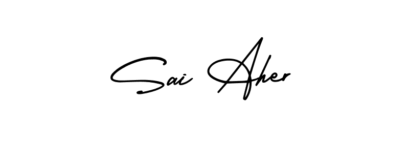 It looks lik you need a new signature style for name Sai Aher. Design unique handwritten (AmerikaSignatureDemo-Regular) signature with our free signature maker in just a few clicks. Sai Aher signature style 3 images and pictures png