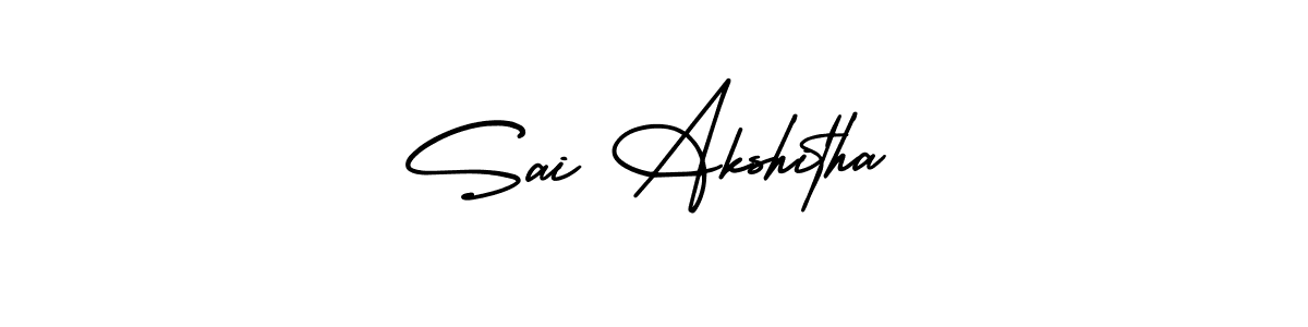 Make a beautiful signature design for name Sai Akshitha. With this signature (AmerikaSignatureDemo-Regular) style, you can create a handwritten signature for free. Sai Akshitha signature style 3 images and pictures png