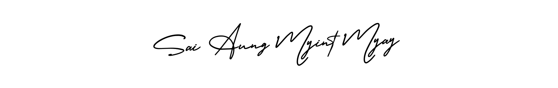 AmerikaSignatureDemo-Regular is a professional signature style that is perfect for those who want to add a touch of class to their signature. It is also a great choice for those who want to make their signature more unique. Get Sai Aung Myint Myay name to fancy signature for free. Sai Aung Myint Myay signature style 3 images and pictures png