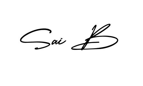 Design your own signature with our free online signature maker. With this signature software, you can create a handwritten (AmerikaSignatureDemo-Regular) signature for name Sai B. Sai B signature style 3 images and pictures png