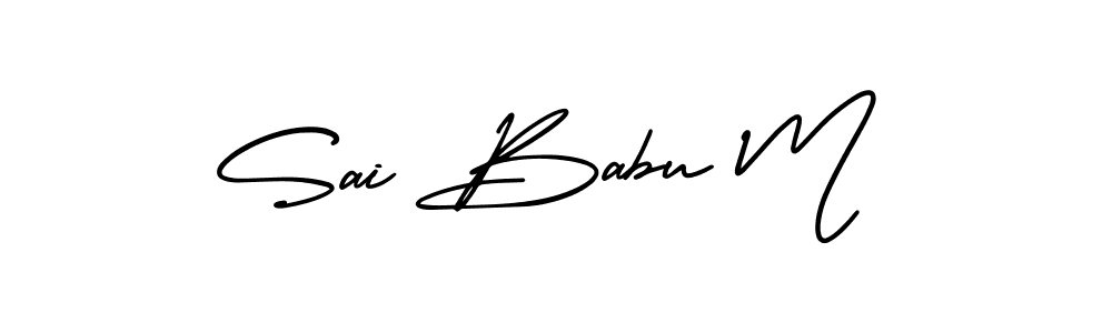 Also we have Sai Babu M name is the best signature style. Create professional handwritten signature collection using AmerikaSignatureDemo-Regular autograph style. Sai Babu M signature style 3 images and pictures png