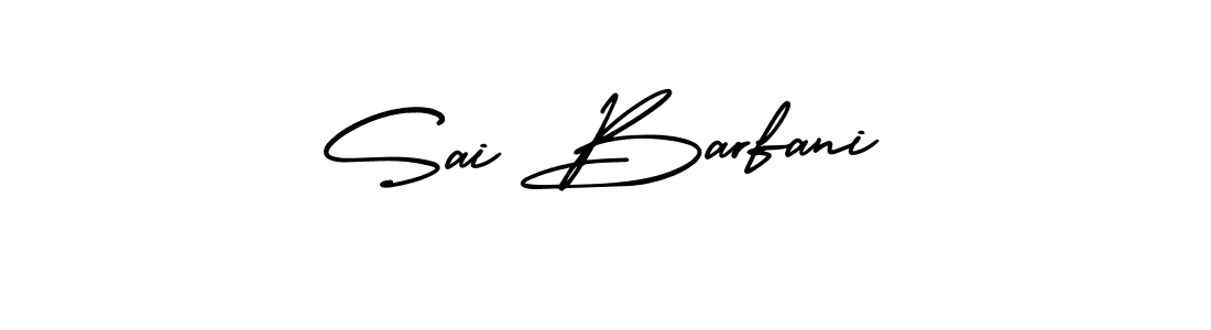 This is the best signature style for the Sai Barfani name. Also you like these signature font (AmerikaSignatureDemo-Regular). Mix name signature. Sai Barfani signature style 3 images and pictures png