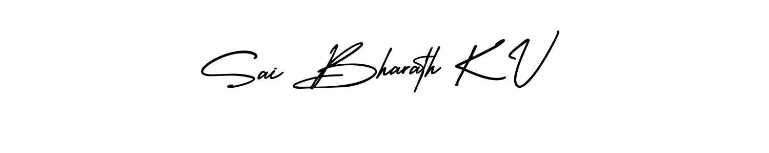 Use a signature maker to create a handwritten signature online. With this signature software, you can design (AmerikaSignatureDemo-Regular) your own signature for name Sai Bharath K V. Sai Bharath K V signature style 3 images and pictures png