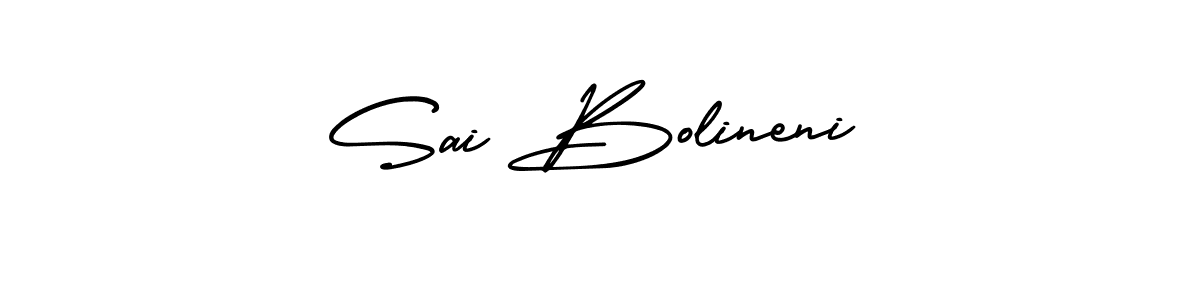 It looks lik you need a new signature style for name Sai Bolineni. Design unique handwritten (AmerikaSignatureDemo-Regular) signature with our free signature maker in just a few clicks. Sai Bolineni signature style 3 images and pictures png