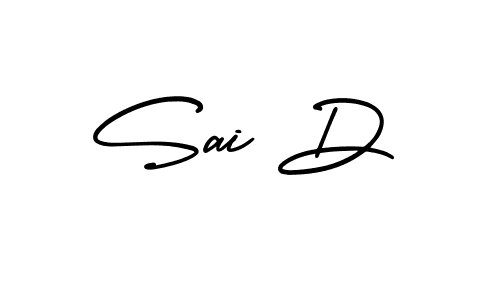 How to make Sai D name signature. Use AmerikaSignatureDemo-Regular style for creating short signs online. This is the latest handwritten sign. Sai D signature style 3 images and pictures png