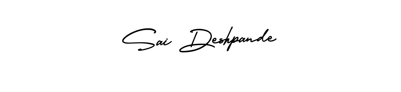 How to make Sai Deshpande name signature. Use AmerikaSignatureDemo-Regular style for creating short signs online. This is the latest handwritten sign. Sai Deshpande signature style 3 images and pictures png