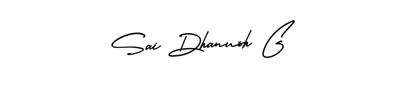 It looks lik you need a new signature style for name Sai Dhanush G. Design unique handwritten (AmerikaSignatureDemo-Regular) signature with our free signature maker in just a few clicks. Sai Dhanush G signature style 3 images and pictures png