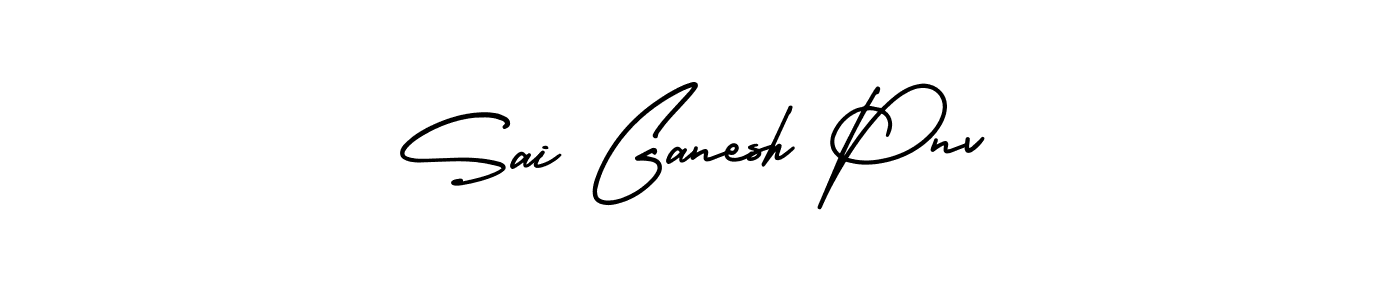 Sai Ganesh Pnv stylish signature style. Best Handwritten Sign (AmerikaSignatureDemo-Regular) for my name. Handwritten Signature Collection Ideas for my name Sai Ganesh Pnv. Sai Ganesh Pnv signature style 3 images and pictures png