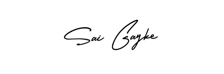 Design your own signature with our free online signature maker. With this signature software, you can create a handwritten (AmerikaSignatureDemo-Regular) signature for name Sai Gayke. Sai Gayke signature style 3 images and pictures png