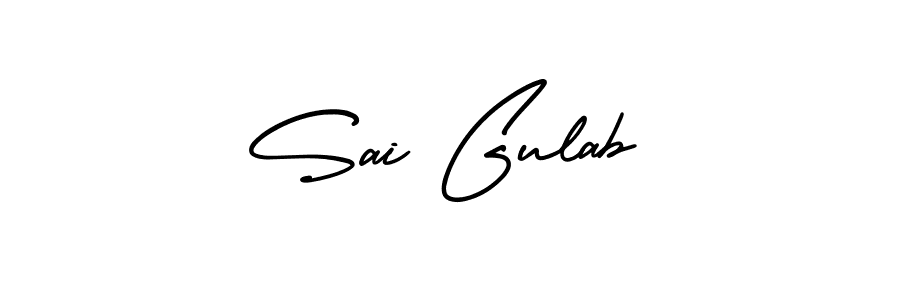 Use a signature maker to create a handwritten signature online. With this signature software, you can design (AmerikaSignatureDemo-Regular) your own signature for name Sai Gulab. Sai Gulab signature style 3 images and pictures png