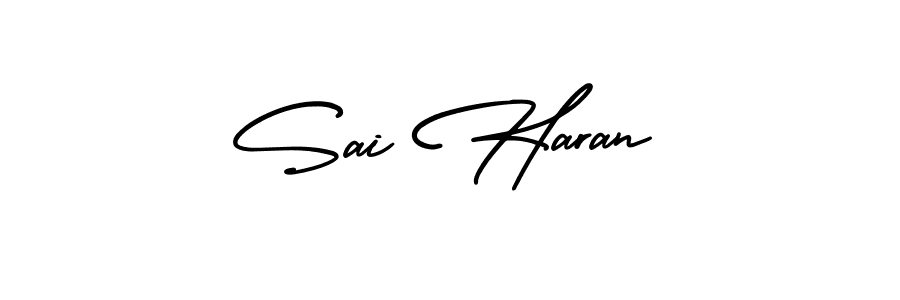 You should practise on your own different ways (AmerikaSignatureDemo-Regular) to write your name (Sai Haran) in signature. don't let someone else do it for you. Sai Haran signature style 3 images and pictures png