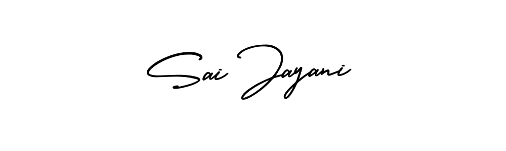 How to make Sai Jayani name signature. Use AmerikaSignatureDemo-Regular style for creating short signs online. This is the latest handwritten sign. Sai Jayani signature style 3 images and pictures png