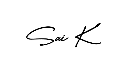 This is the best signature style for the Sai K name. Also you like these signature font (AmerikaSignatureDemo-Regular). Mix name signature. Sai K signature style 3 images and pictures png