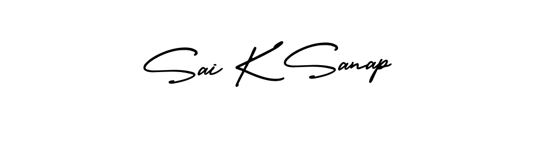 Create a beautiful signature design for name Sai K Sanap. With this signature (AmerikaSignatureDemo-Regular) fonts, you can make a handwritten signature for free. Sai K Sanap signature style 3 images and pictures png