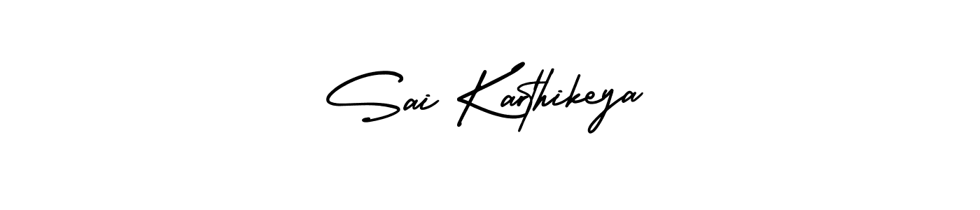 This is the best signature style for the Sai Karthikeya name. Also you like these signature font (AmerikaSignatureDemo-Regular). Mix name signature. Sai Karthikeya signature style 3 images and pictures png