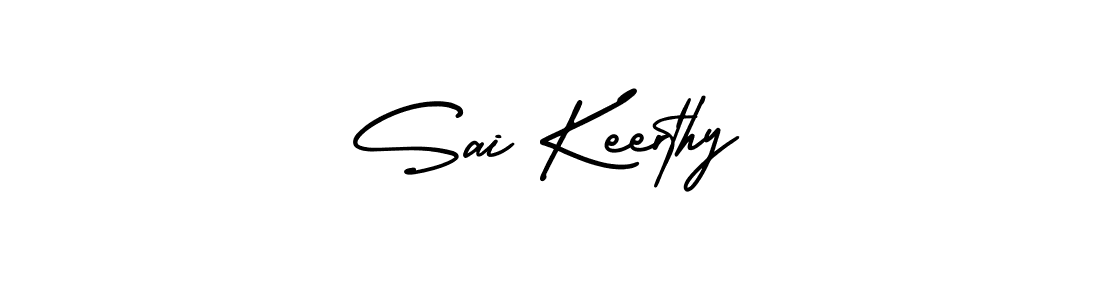 How to make Sai Keerthy name signature. Use AmerikaSignatureDemo-Regular style for creating short signs online. This is the latest handwritten sign. Sai Keerthy signature style 3 images and pictures png