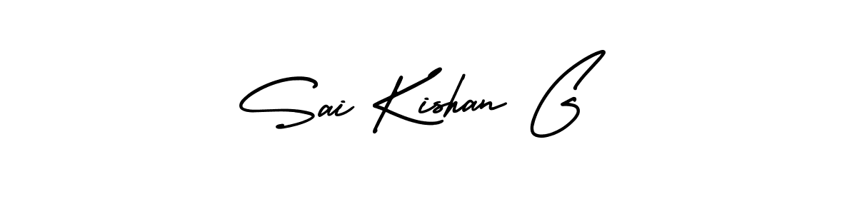 It looks lik you need a new signature style for name Sai Kishan G. Design unique handwritten (AmerikaSignatureDemo-Regular) signature with our free signature maker in just a few clicks. Sai Kishan G signature style 3 images and pictures png