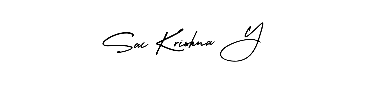 How to Draw Sai Krishna Y signature style? AmerikaSignatureDemo-Regular is a latest design signature styles for name Sai Krishna Y. Sai Krishna Y signature style 3 images and pictures png