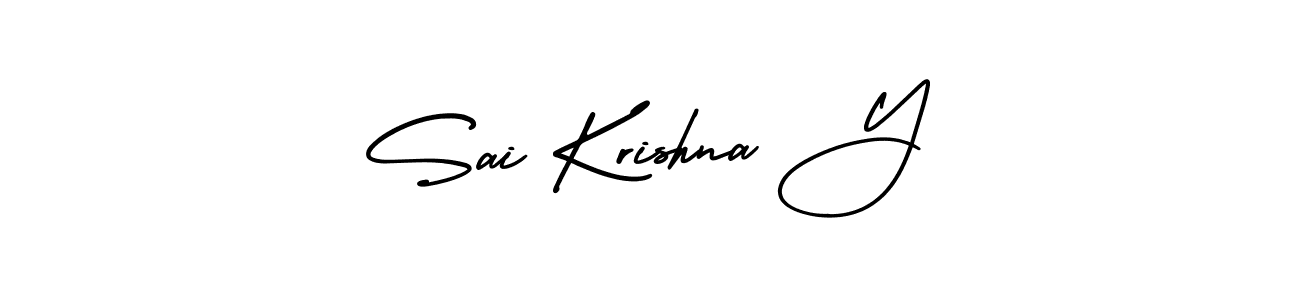 How to Draw Sai Krishna Y signature style? AmerikaSignatureDemo-Regular is a latest design signature styles for name Sai Krishna Y. Sai Krishna Y signature style 3 images and pictures png