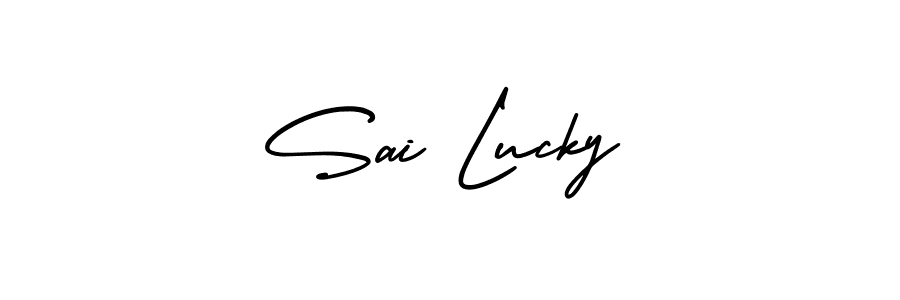 Also we have Sai Lucky name is the best signature style. Create professional handwritten signature collection using AmerikaSignatureDemo-Regular autograph style. Sai Lucky signature style 3 images and pictures png