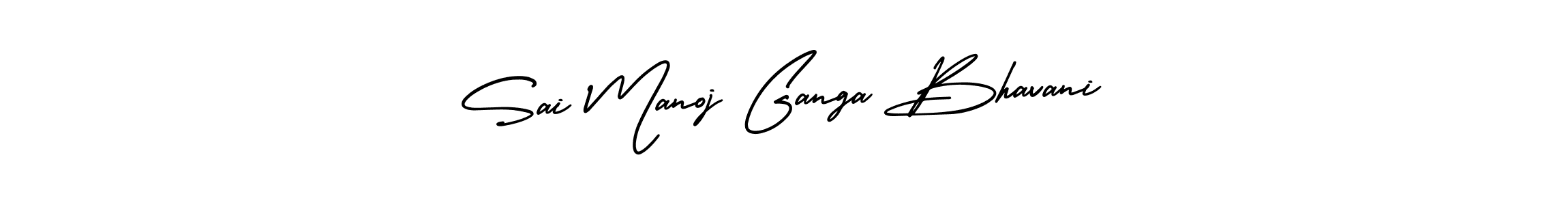 Make a beautiful signature design for name Sai Manoj Ganga Bhavani. With this signature (AmerikaSignatureDemo-Regular) style, you can create a handwritten signature for free. Sai Manoj Ganga Bhavani signature style 3 images and pictures png