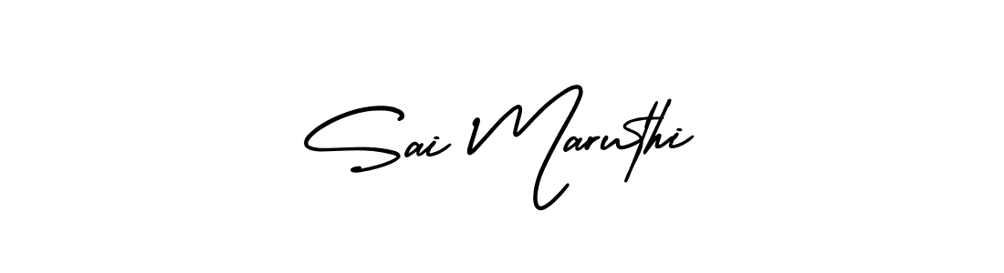 Design your own signature with our free online signature maker. With this signature software, you can create a handwritten (AmerikaSignatureDemo-Regular) signature for name Sai Maruthi. Sai Maruthi signature style 3 images and pictures png