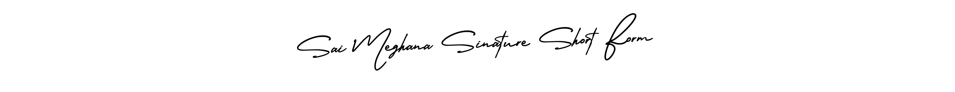 Design your own signature with our free online signature maker. With this signature software, you can create a handwritten (AmerikaSignatureDemo-Regular) signature for name Sai Meghana Sinature Short Form. Sai Meghana Sinature Short Form signature style 3 images and pictures png