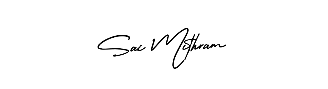 The best way (AmerikaSignatureDemo-Regular) to make a short signature is to pick only two or three words in your name. The name Sai Mithram include a total of six letters. For converting this name. Sai Mithram signature style 3 images and pictures png