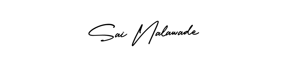 How to make Sai Nalawade name signature. Use AmerikaSignatureDemo-Regular style for creating short signs online. This is the latest handwritten sign. Sai Nalawade signature style 3 images and pictures png